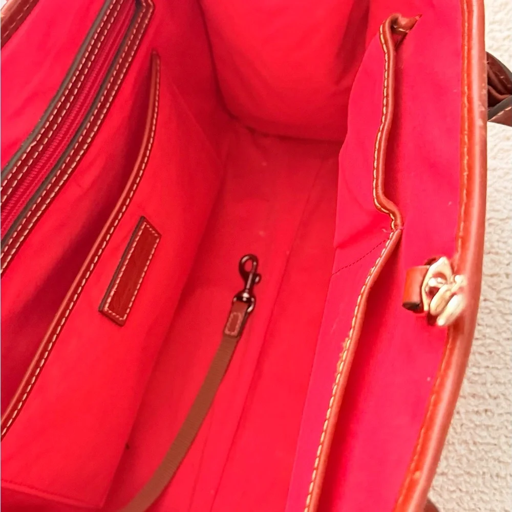 Dooney & Bourke Tan Suede Tote - Picture 9 of 10